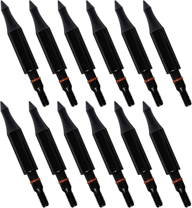 MOLFUJ 12pcs Archery Arrow Tips 100/125/150/200 Grain Field Tips 5/16 Inch Screw in Bullet Points , Archery Target Crossbow Practice Tip for Arrow Recurve Bow Compound Bow, Hunting Bow Arrow Target Practice - Image 1